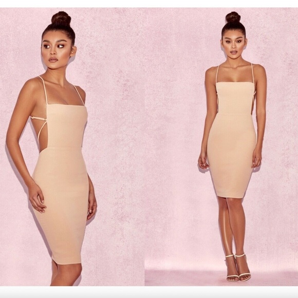 House of CB Dresses & Skirts - House Of CB, 'Carenza' Nude Bib Dress